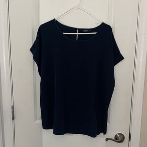 💜SHEIN Navy Short Sleeve Top